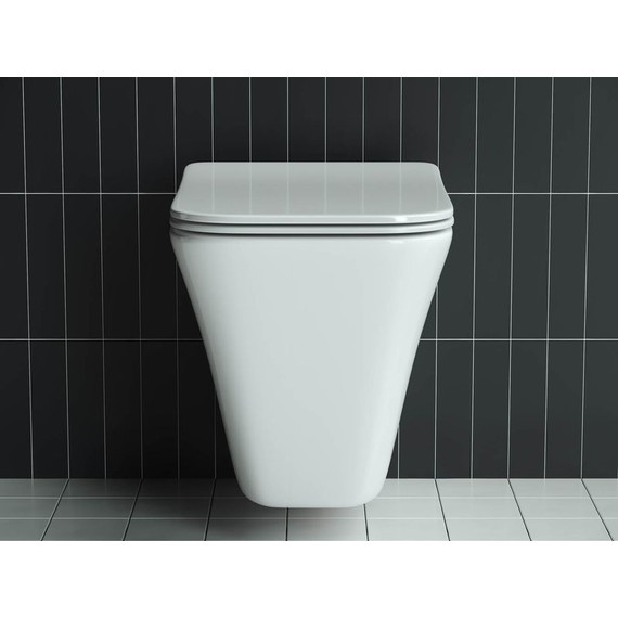 Унитаз подвесной безободковый Ceramicanova Mono Rimless CN1902 с тонкой крышкой микролифт - фото 2