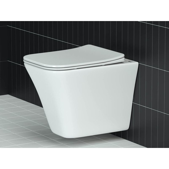 Унитаз подвесной безободковый Ceramicanova Mono Rimless CN1902 с тонкой крышкой микролифт - фото 3