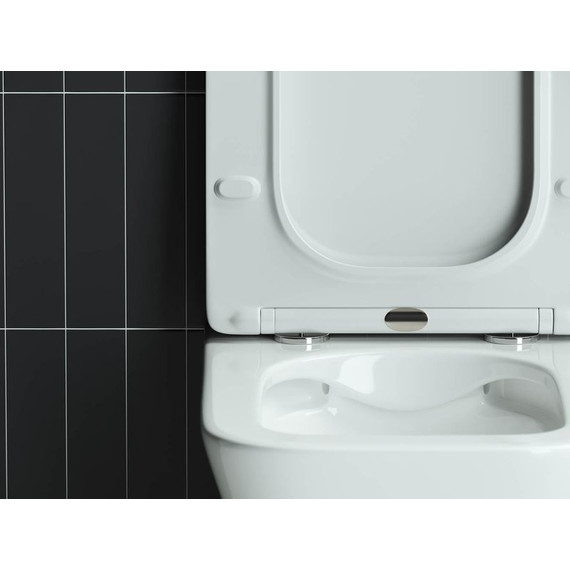 Унитаз подвесной безободковый Ceramicanova Mono Rimless CN1902 с тонкой крышкой микролифт - фото 7