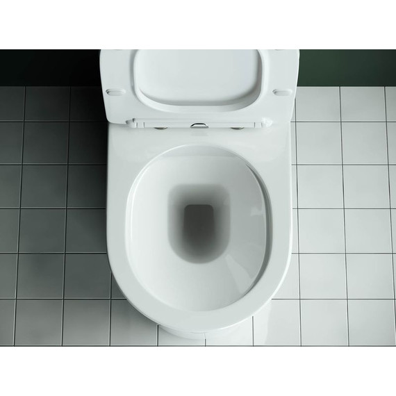 Унитаз-компакт безободковый Ceramicanova Star CN1904 с тонкой крышкой микролифт - фото 6