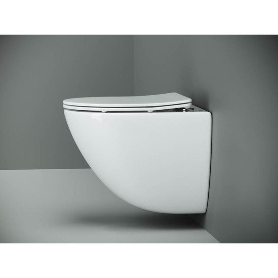 Унитаз подвесной безободковый Ceramicanova Mono Rimless CN1905 с тонкой крышкой микролифт - фото 3