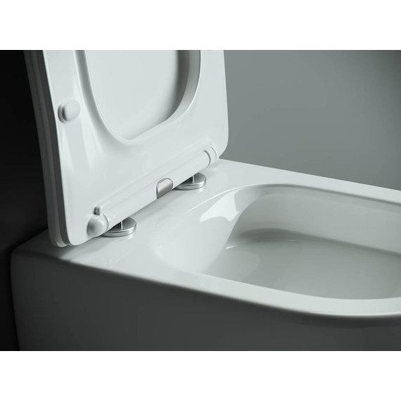 Унитаз подвесной безободковый Ceramicanova Mono Rimless CN1905 с тонкой крышкой микролифт - фото 6