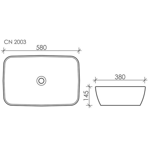 Раковина-чаша Ceramicanova Form 58 см CN2003 - фото 7