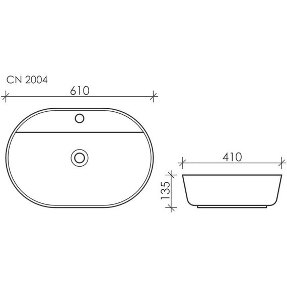 Раковина-чаша Ceramicanova Modo 61 см CN2004 - фото 7