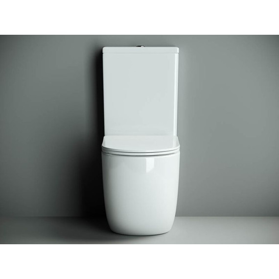 Унитаз-компакт безободковый Ceramicanova Metropol CN4001 с тонкой крышкой микролифт - фото 3