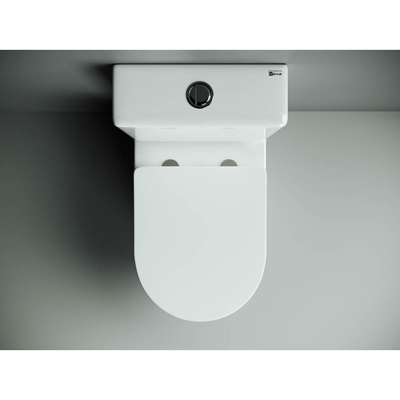 Унитаз-компакт безободковый Ceramicanova Metropol CN4001 с тонкой крышкой микролифт - фото 4