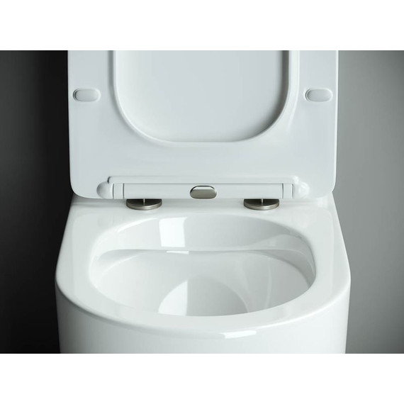 Унитаз-компакт безободковый Ceramicanova Metropol CN4001 с тонкой крышкой микролифт - фото 6