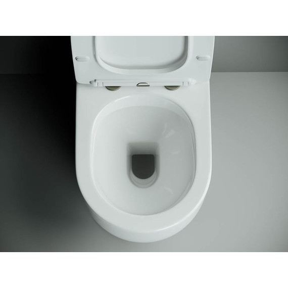 Унитаз-компакт безободковый Ceramicanova Metropol CN4001 с тонкой крышкой микролифт - фото 7