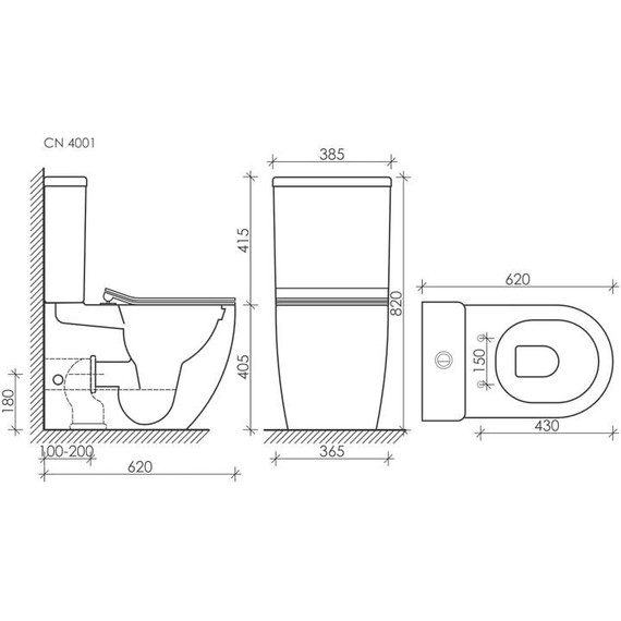 Унитаз-компакт безободковый Ceramicanova Metropol CN4001 с тонкой крышкой микролифт - фото 11
