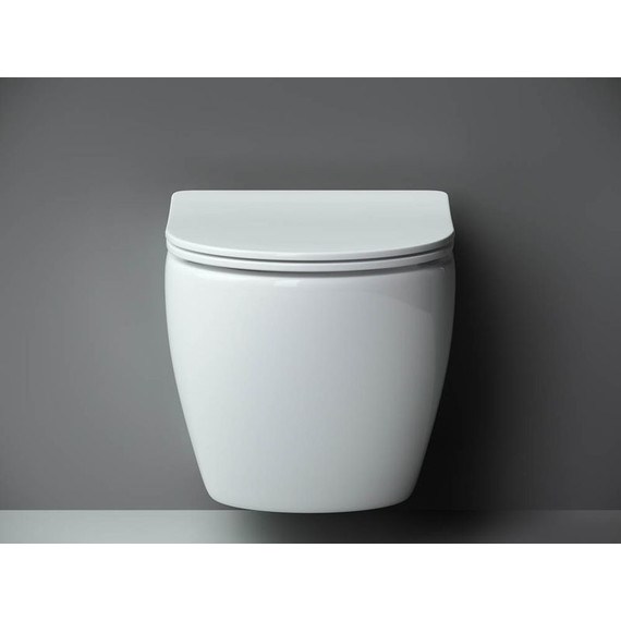 Унитаз подвесной безободковый Ceramicanova Metropol Rimless CN4002 с тонкой крышкой микролифт, Цвет производителя: белый - фото 3