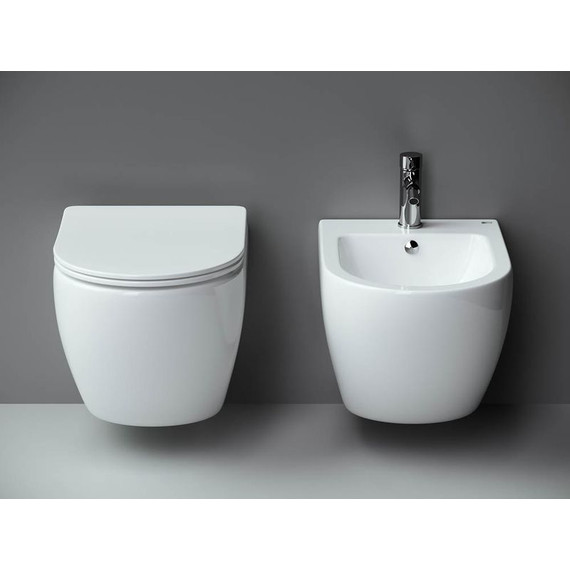 Унитаз подвесной безободковый Ceramicanova Metropol Rimless CN4002 с тонкой крышкой микролифт, Цвет производителя: белый - фото 10