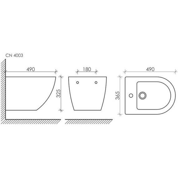 Биде подвесное Ceramicanova Metropol CN4003 - фото 13