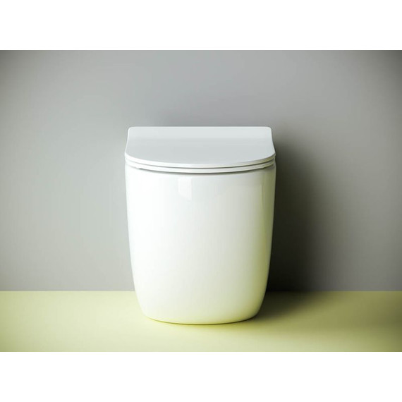 Унитаз приставной безободковый Ceramicanova Metropol Rimless CN4004 с тонкой крышкой микролифт - фото 3