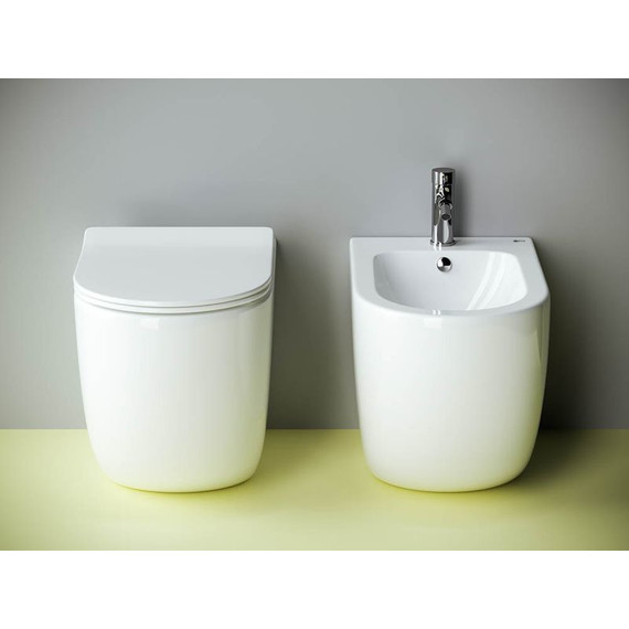 Унитаз приставной безободковый Ceramicanova Metropol Rimless CN4004 с тонкой крышкой микролифт - фото 13