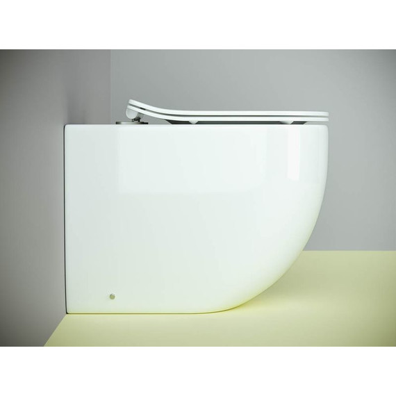 Унитаз приставной безободковый Ceramicanova Metropol Rimless CN4004 с тонкой крышкой микролифт - фото 6