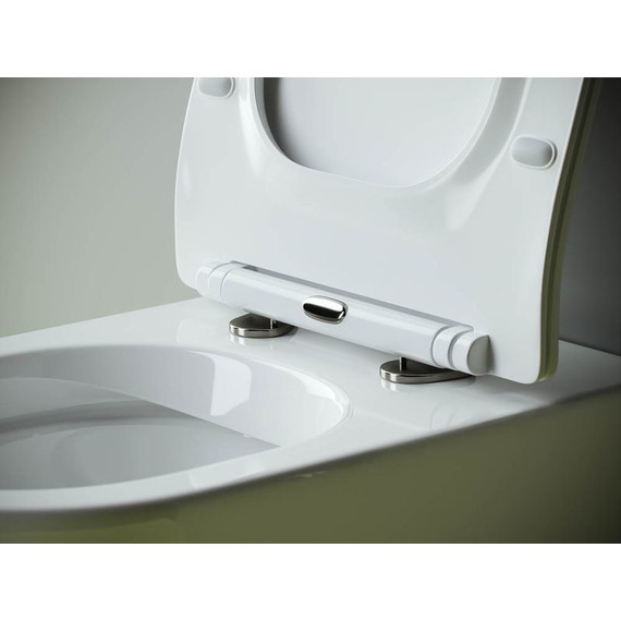 Унитаз приставной безободковый Ceramicanova Metropol Rimless CN4004 с тонкой крышкой микролифт - фото 7