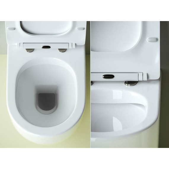 Унитаз приставной безободковый Ceramicanova Metropol Rimless CN4004 с тонкой крышкой микролифт - фото 10