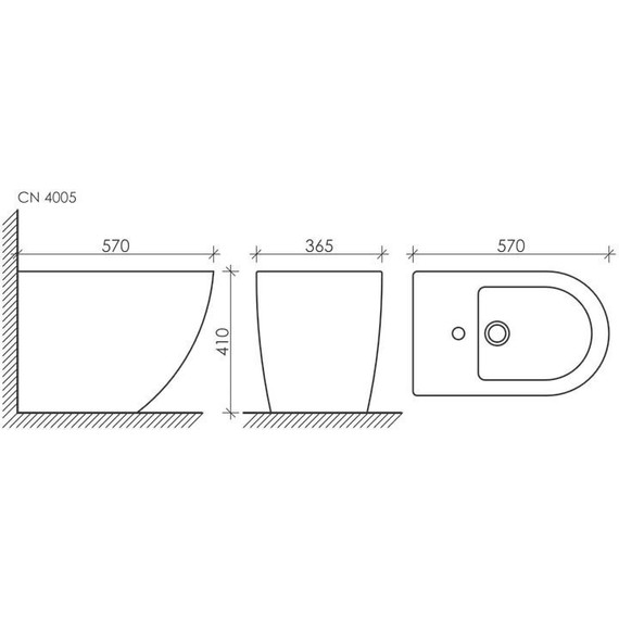 Биде напольное Ceramicanova Metropol CN4005 - фото 14