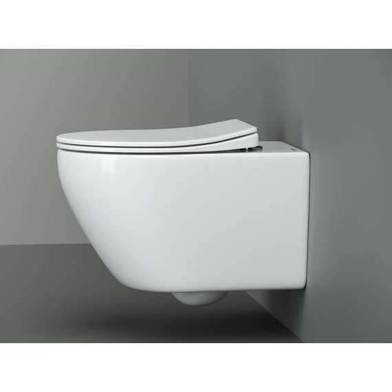 Унитаз подвесной безободковый Ceramicanova Pearl CN8001 с тонкой крышкой микролифт - фото, картинка 9 Унитаз подвесной безободковый Ceramicanova Pearl CN8001 с тонкой крышкой микролифт - фото 9