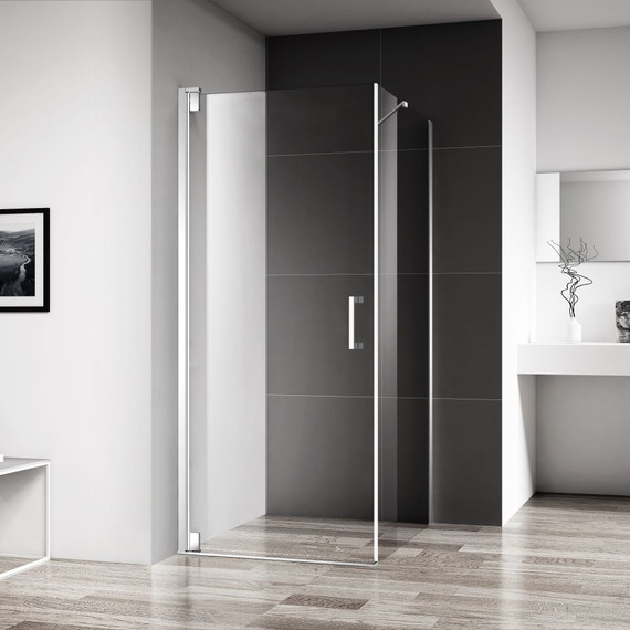 Душевое ограждение BelBagno 80х100 см MARMI-AH-1-80/100-C-Cr (стекло 8 мм) хром/прозрачное - фото 