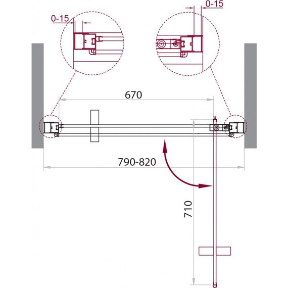 Душевая дверь BelBagno 80 см MARMI-B-1-80-C-Cr (стекло 8 мм) хром/прозрачное - фото, картинка 3 Душевая дверь BelBagno 80 см MARMI-B-1-80-C-Cr (стекло 8 мм) хром/прозрачное - фото 3