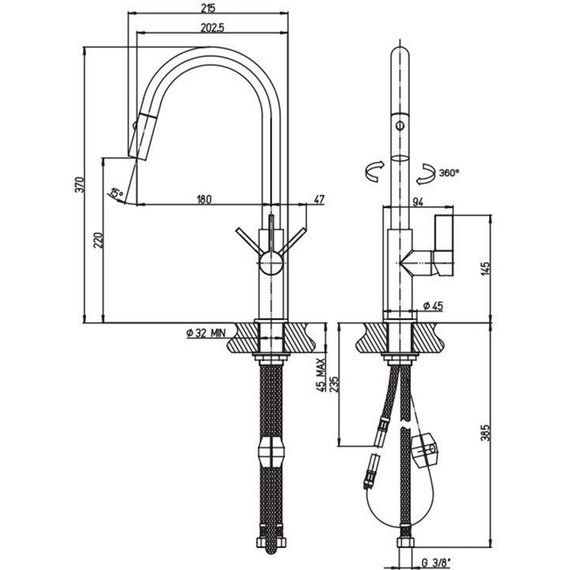 Смеситель для кухни Paini Cox 78CR591SAKM, хром - фото 3