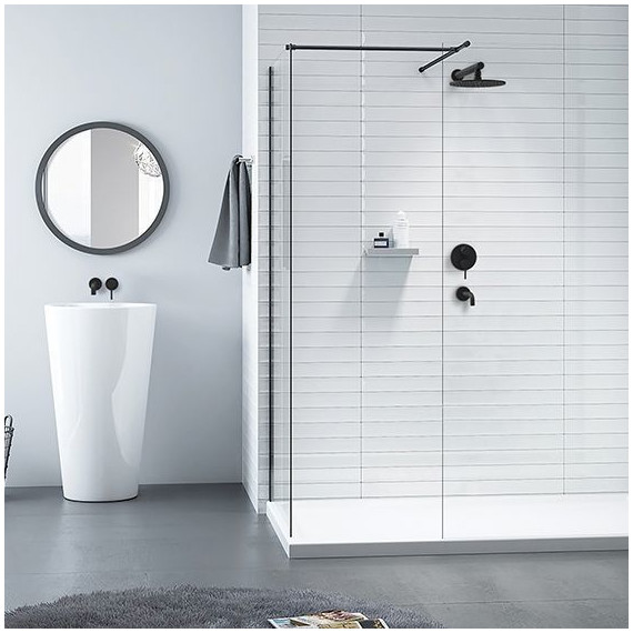 Смеситель для раковины настенный Paini Cox 78PZ208, чёрный матовый - фото 2