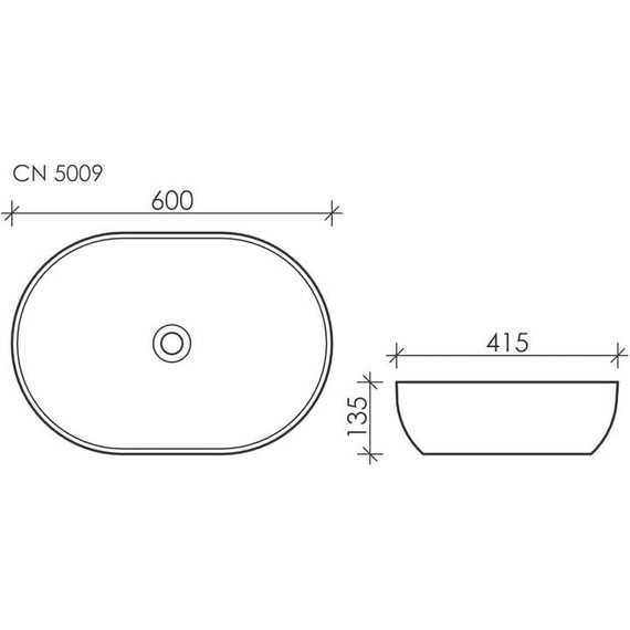 Раковина-чаша Ceramicanova Element 60 см CN5009 - фото, картинка 9 Раковина-чаша Ceramicanova Element 60 см CN5009 - фото 9