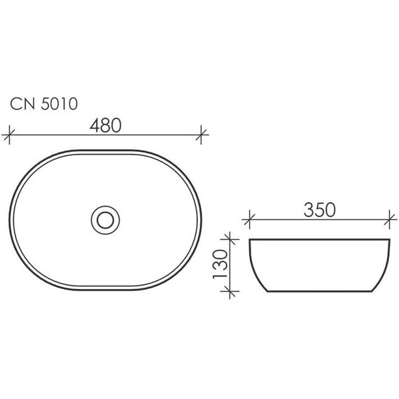 Раковина-чаша Ceramicanova Element 48 см CN5010 - фото, картинка 7 Раковина-чаша Ceramicanova Element 48 см CN5010 - фото 7