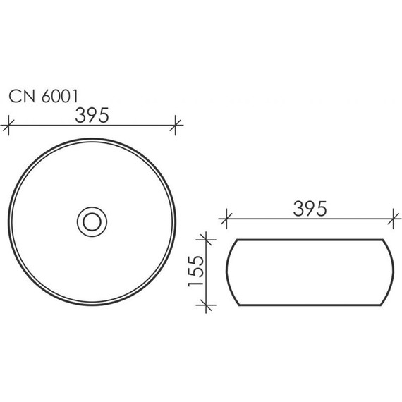 Раковина-чаша Ceramicanova Element 40 см CN6001 - фото, картинка 7 Раковина-чаша Ceramicanova Element 40 см CN6001 - фото 7