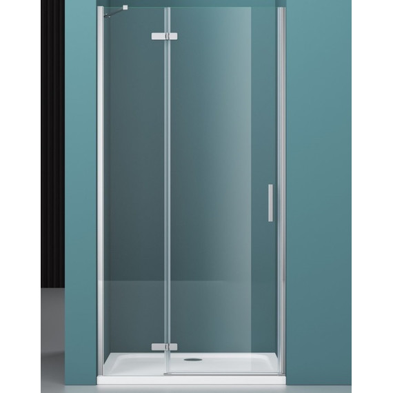 Душевая дверь BelBagno 100 см KRAFT-B-12-60/40-C-Cr-L, хром/прозрачное - фото 