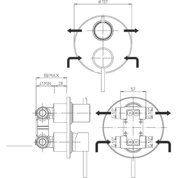 Смеситель для душа Paini Cox 78CR6911, хром - фото 4
