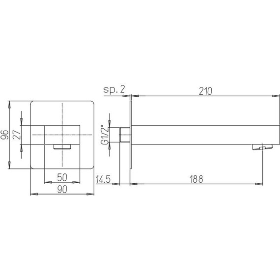 Излив для ванны Paini Dax-R 84CR430R, хром - фото 5