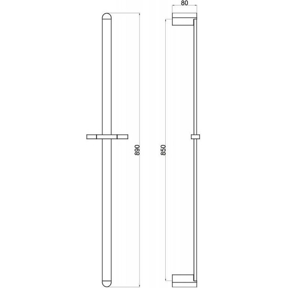 Душевая штанга Belbagno Arlie 85 см ARL-SA-CRM - фото 2
