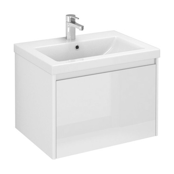 Тумба подвесная с раковиной Velvex Klaufs 60 см tpKLA.60.1Y-616.216, белый глянец - фото 4