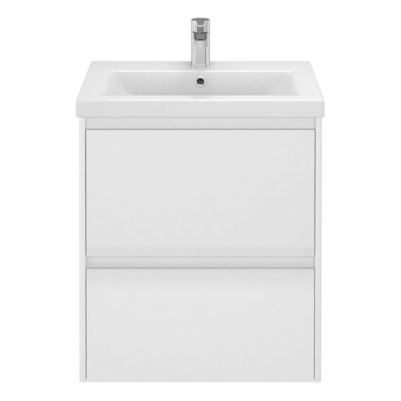 Тумба подвесная с раковиной Velvex Klaufs 60 см tpKLA.60.2Y-616.216, белый глянец - фото 4