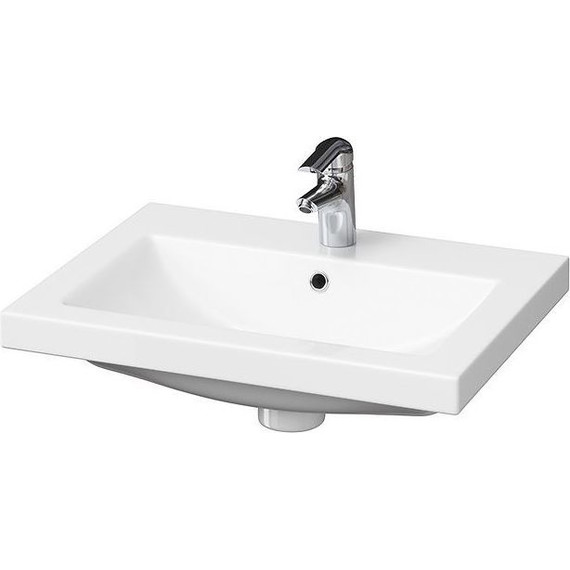 Тумба подвесная с раковиной Velvex Klaufs 60 см tpKLA.60.2Y-616.216, белый глянец - фото 2