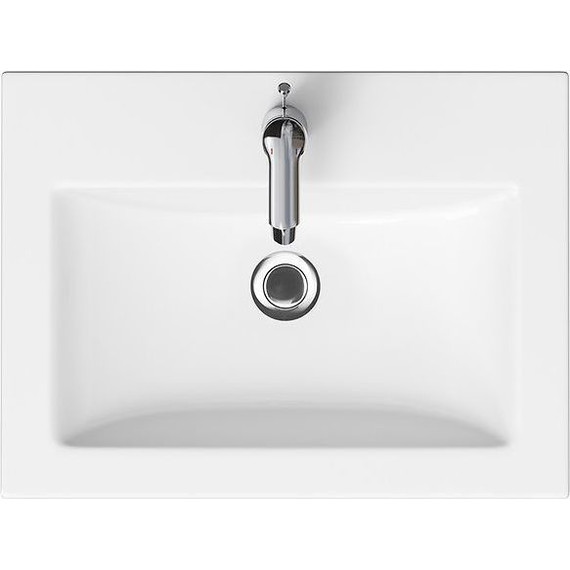 Тумба подвесная с раковиной Velvex Klaufs 60 см tpKLA.60.2Y-616.216, белый глянец - фото 3