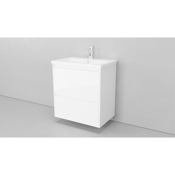 Тумба подвесная с раковиной Velvex Klaufs 70 см tpKLA.70.2Y-616.216, белый глянец - фото, картинка 4 Тумба подвесная с раковиной Velvex Klaufs 70 см tpKLA.70.2Y-616.216, белый глянец - фото 4