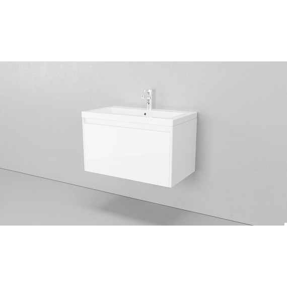 Тумба подвесная с раковиной Velvex Klaufs 80 см tpKLA.80.1Y-616.216, белый глянец - фото 6