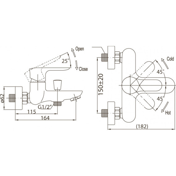 Смеситель для ванны BelBagno Reno REN-VASM-CRM - фото 2