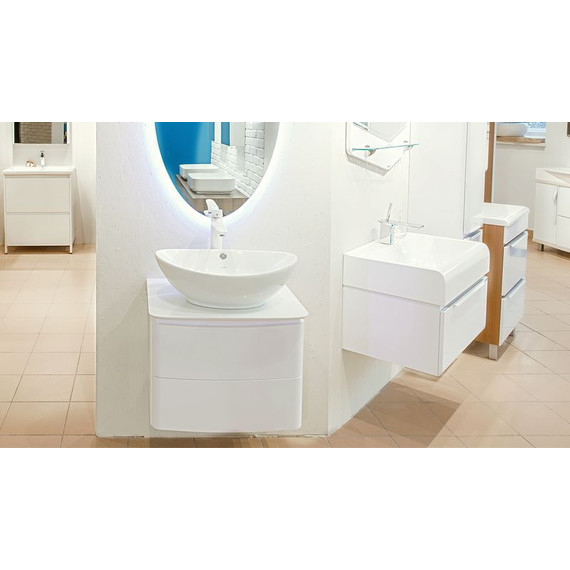 Тумба подвесная с раковиной Velvex Luna 60 см tpLUN.60-21.43, белый - фото 6