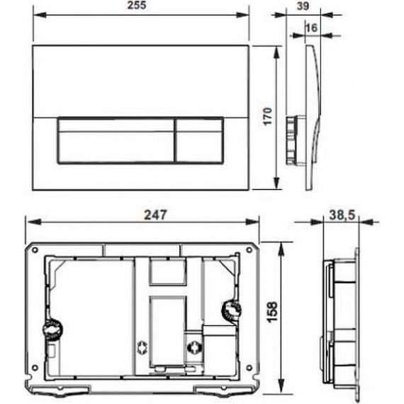 Кнопка смыва Roca Active 8901170B0, белый - фото, картинка 2 Кнопка смыва Roca Active 8901170B0, белый - фото 2