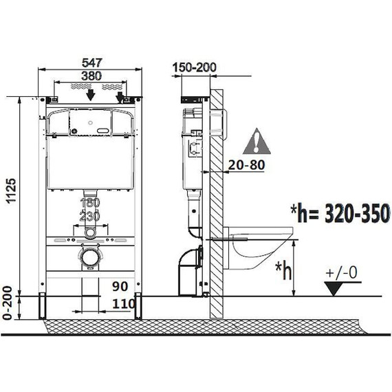 Инсталляция с подвесным унитазом Roca Dama Senso 7893104680 (без кнопки смыва) - фото, картинка 5 Инсталляция с подвесным унитазом Roca Dama Senso 7893104680 (без кнопки смыва) - фото 5