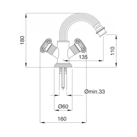 Смеситель для биде Cezares OLIMP-BS2-01-Sw - фото 3