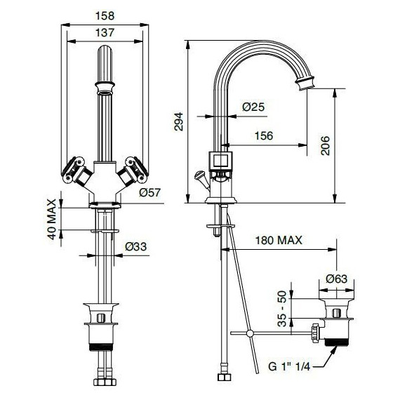 Смеситель для раковины Cezares OLIMP-LS2-02-Sw, бронза - фото 3
