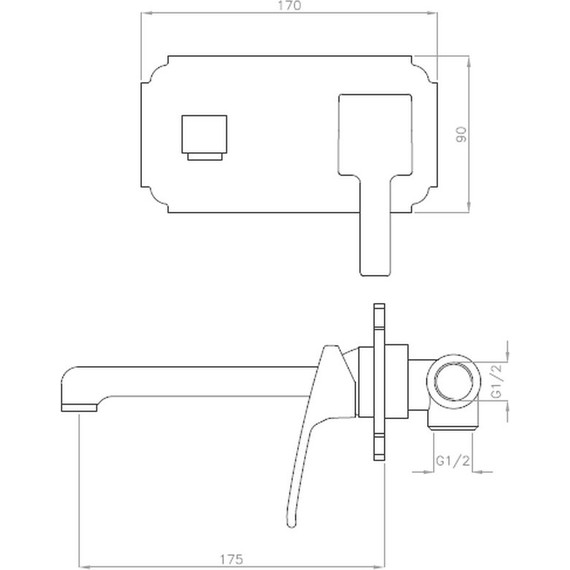 Смеситель для раковины настенный Cezares LEGEND-BLS2-01, Цвет производителя: хром - фото 2