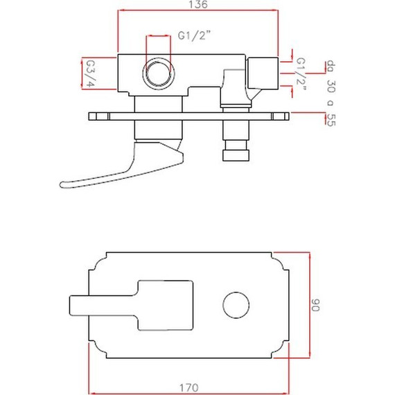 Смеситель для ванны Cezares LEGEND-VDIM-01, Цвет производителя: хром - фото 2