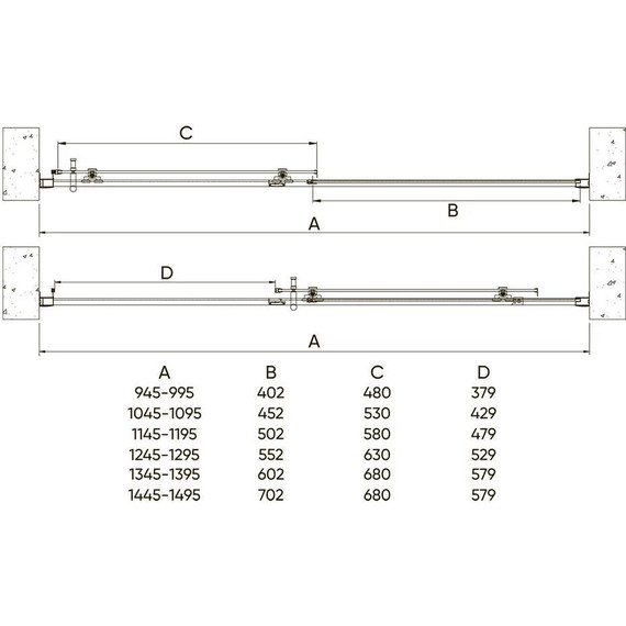 Душевая дверь Veconi Vianno 120 см VN72B-120-01-C4, чёрный/прозрачное - фото 2
