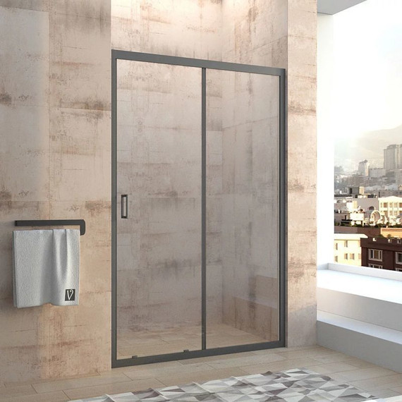 Душевая дверь Veconi Vianno 150 см  VN46B-150-01-C5, чёрный/прозрачное - фото 2